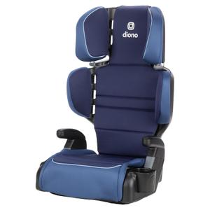 Diono Connect3 R 2-in-1 High Back Booster, Slim Fit 3-Across in Many Mid-Sized Sedans and SUVs, for Children from 40-120 lbs., Lightweight with Cupholder, Blue Surge
