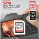 SANDISK 128GB Ultra SDXC UHS-I Memory Card - Up to 140MB/s, C10, U1, Full HD, SD Card - SDSDUNB-128G-GN6IN