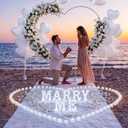 Coume 88 Pcs Marry Me Proposal Kit Wedding Proposal Decorations, White, 6.6 x 6.6 ft / 2 x 2 m
