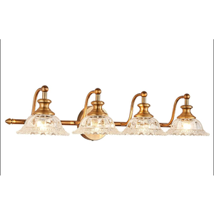 Bathroom Light Fixtures 4 Lights Vanity Lighting Fixtures Matte Brass Vintage Vanity Light Fixture Vanity Lights for Bathroom