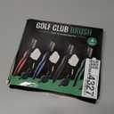 POIKSHARK Golf Club Brush and Club Groove Cleaner with Retractable Zip-line and Aluminum Carabiner Cleaning Tools (4 Pack-Black/Red/Blue/Green)