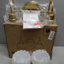 Bathroom Light Fixtures, 2-Light Gold Vanity Light Fixtures with White Tulip Glass Shades, Bathroom Lighting Fixtures Over Mirror for Bedroom, Living Room & Hallway (Bulbs Not Included)