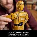 LEGO Star Wars C-3PO Buildable Droid Figure, Build and Display Model with C-3PO Minifigure, Star Wars Collectible for Home or Office Décor, Nostalgic Gift Idea for Adults, Fans or Collectors, 75398