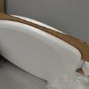 Mayfair Linden Slow Close Toilet Seat, Non Slip Heavy Duty Wood, Easy Install, Elongated, White