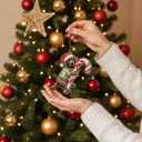 Cute Chocolate Lab Hugging Candy Cane 2D Flat Acrylic Ornament - Christmas Tree Decoration, Unique Animal Keepsake 2025