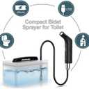 COSWE Portable Travel Bidet Electric Rechargeable Handheld Personal Bidet Sprayer for Hygiene Cleaning for Toilet with 2.3 liters Water container (Black), LIUW_JP2201