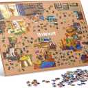 Lavievert Jigsaw Puzzle Board Portable Puzzle Saver for Puzzle Storage, Lightweight & Easy Transport, for 1500 Piece Jigsaws Puzzles (Khaki)