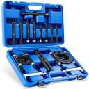 Bearing Puller Set, 5 Ton Capacity Bearing Separator, Pinion Wheel Bearing Removal Kit with 2" and 3" Jaws, Wheel Hub Axle Puller Set, Heavy Duty Bearing Splitter Tool Kit with Blue Case