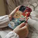 LUMARKE for iPhone 14 Pro Case,Cute Floral Cover,Wireless Charging