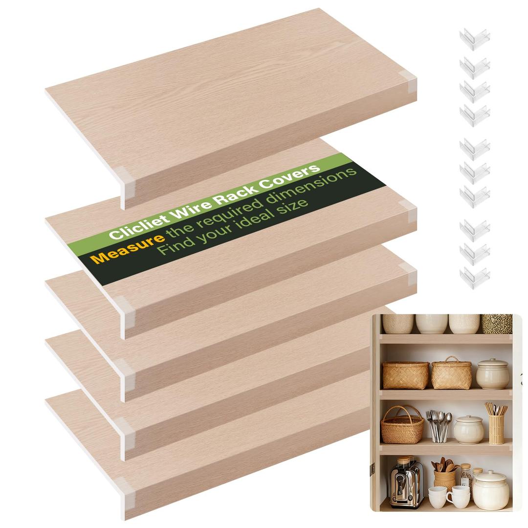 Wire Rack Covers, 24x12 Inch Shelf Covers for wire Shelving, Easy to Cut Closet Wires Shelf Cover-0.31 inch Thick(Not Wood) Moisture Resistant Durable Shelves Cover, Easy Install for Pantry, Kitchen