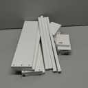 Onlysky Set of 4 Wall-Mounted Kid's Bookshelf - White Floating Nursery Book Shelves - Durable Wood Construction - Ideal for Nursery Decor, Kids Room, Toy Storage (16.5 Inches)