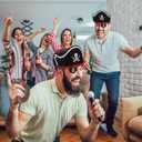 36pcs Pirate Accessories, Pirates Cosplay Pirate Eye Mask Hat Knife Swords Costume for Dressing Ball Cosplay Theatre