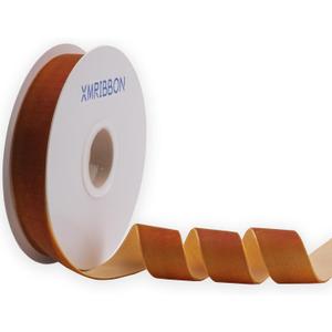 Copper Velvet Ribbon Single Sided, 1 Inch by 10 Yards Spool