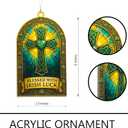 2 x Irish Ornament - St Patricks Day Gifts - Irish Gifts with Card and Envelope  St Patricks Day Gift for Kids and Adults, Classroom and Coworker Exchange, Fun Leprechaun Card (Pt3r)