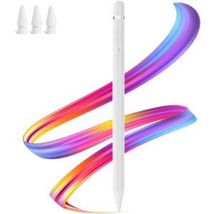 Pencil for ipad Apple Pencil 2nd Generation Alternative,BT Shortcuts, Plug&Charge, USB-C Fast Charging Stylus, Tilt &Palm Rejection for iPad 10th/6-11th/A16, Air 3-5/M2/M3, Pro 11-13"/M4/M5, Mini 5/6