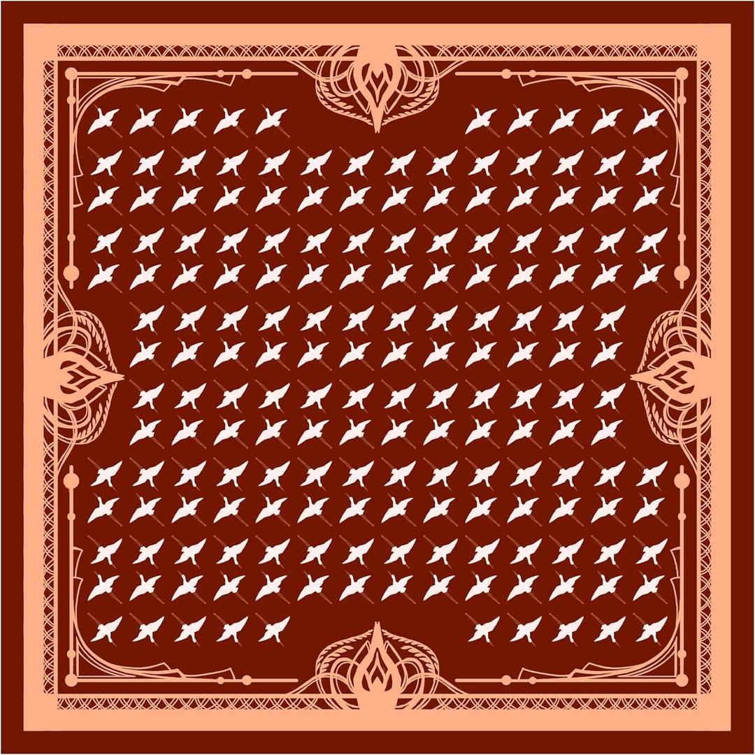 Frada Orange Bandana 23.6 (60x60cm) Head Neck Scarf for Men and Women - Lightweight Breathable (Maroon Burgundy)