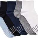 bony&katia Men's Ankle Socks with Striped Design, 5 Pairs, Assorted Colors (6-9, Multicolor)