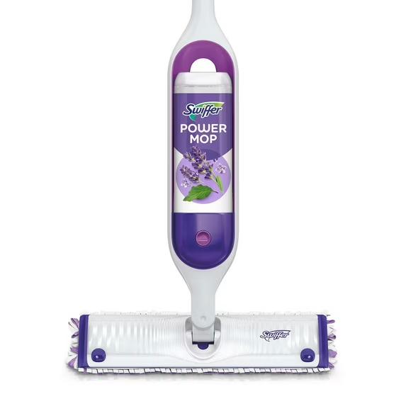 Swiffer PowerMop Multi-Surface Mopping Kit Lavender (10 Pads 2 Solutions)