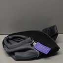 Pawaboo Pet Dog Sling Carrier, Hand Free Drawstring Dog Papoose with Adjustable Strap, Breathable Mesh Bag for Puppy Cat, Crossbody Satchel Dogs Purse with Pocket for Outdoor, Dark Gray+Black, Large