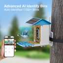 Smart Bird Feeder with Camera, Solar Powered, AI Recognition, Auto-Capture & Instant Notify, Identify 11,000+ Birds, 2K HD Footage, for Bird Enthusiasts, Outdoor Garden.