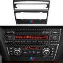 Car CD Panel Cover Sticker Carbon Fiber Decal Trim fits for BMW E90 E92 E93 2005 2006 2007 2008 2009 2010 2011 2012 Interior Accessories (Style C)