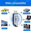 64GB USB Flash Drive, External USB Flash Memory Storage Thumb Drive, Portable Flashdrive with Keychain, 64 GB USB 2.0 Memory Stick exFAT Data Storage Jump Drives for Computers