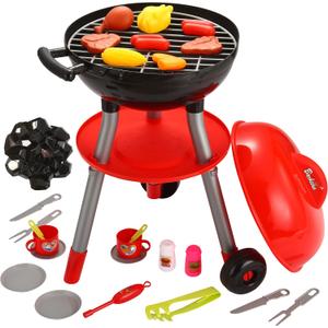 24 PCS Little Chef Barbecue BBQ Cooking Kitchen Toy Interactive Grill Play Food Cooking Playset for Kids Kitchen Pretend and Play 24 PCS Little Chef Barbecue BBQ Cooking Kitchen Toy Interactive Grill Play Food Cooking Playset for Kids Kitchen Pretend and Play