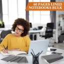 Mimorou 100 Pcs Journals Notebooks Bulk - Kraft Softcover A5 Small Notebooks 5.5 Inch x 8.3 Inch Notepads with 60 Page 30 Sheet for Writing Sketch Travel Office Supplies(Grey,Lined)