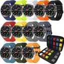 Sport Bands with Storage Case Compatible for Samsung Galaxy Watch Ultra 47mm,No Gap Breathable Wristband Waterproof Replacement Soft Silicone Strap for Men Women (12 colors)