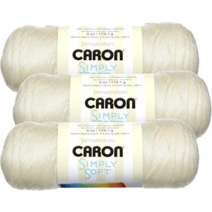 Caron Simply Soft Yarn Solids (3-Pack) Off White H97003-9702
