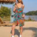 Ekouaer Womens Summer Casual Sleeveless Rompers Loose Spaghetti Strap Shorts Overalls Outfits 2025 Jumpsuits With Pockets (S)