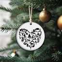 Yoga Namaste Ceramic Ornament, Yoga Lover Keepsake, Zen Meditation Workout Asana Gift (C18)