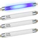 6'' F4T5/BL Fluorescent Bulb 4Watt 350BL,F4W Black Blue Light Lamp,FL4NL- T5 Linear Tube -G5 Mini Bi Pin Base (4pack)