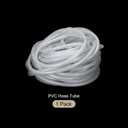 MECCANIXITY Braided Clear PVC Vinyl Tubing 1/2" ID 3/4" OD PVC Tube High Pressure Water Hose 98ft for Industrial Tubing, Pump, 12.7mm x 19mm