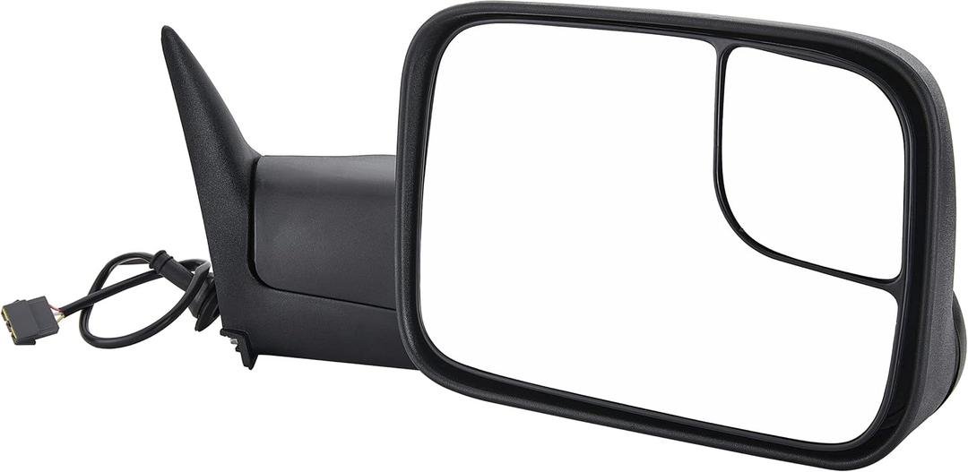 Towing Mirror Replacement Fit forfor 1994 1995 1996 1997 DodgeRam 1500,Ram 2500 Ram 3500.Pickup Truck Power Adjustment No Heated Manual folding Side View Mirror Passenger Side