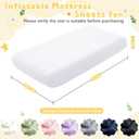 Entisn 2 Pcs Kids Air Mattress Fitted Sheets Only, 34.5x62x7 Inch Microfiber Toddler Inflatable Mattress Sheets for Kids, Sleepovers, Camping Trips and Party Accommodations (White)