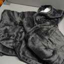 Touchat Wearable Blanket Hoodie, Oversized Sherpa Fleece Sweatshirt Blanket with Giant Hood Pocket and Sleeves for Adult, Warm & Cozy Grey Blanket Gifts for Women