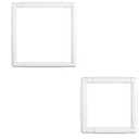 Janinka Embroidery Hoop 2 Pcs Cross Stitch Hoops and Frames White Rectangular Cross Stitch Embroidery Snap Frame DIY Sewing Tool for Quilting Silk-Painting (White)
