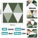 Alow Peel and Stick Floor Tile,Green Self-Adhsive Peel and Stick Flooring,Waterproof Vinyl Flooring Suit for Kitchen Toilet (1212in 10pcs)