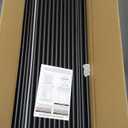 105 Pack 36 inch Aluminum Balusters for Deck Railing,Black Round Metal Spindles for Staircase,3/4" Diameter Hollow Deck Ballasters with Screws and Connectors for Railing Fencing Porch Stair Spindles