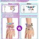 Girls Charm Bracelet Making Kit: Mermaid Jewelry Supplies Make Set Charm Bracelets Kits DIY Art Craft Set Girl Toys Age 5 6 7 8 9 10 11 12 Year Old Girl Little Children Creative Birthday Gifts for Kid