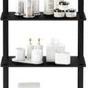 Furinno TURN-S-TUBE Storage Shelves, 4-Tier Book Shelf, Corner Shelf, Toolless Open Shelves, for Organization and Storage, Living Room, Garage, Home Office, Americano, 4-Tier Square Tube