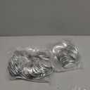 300 Pieces Blank Button Making Supplies Round Badge Parts Metal Pin Badge Kit for Button Maker Machine, Including Metal Shells Back Cover and Clear Film(1.46 Inch,Silver)