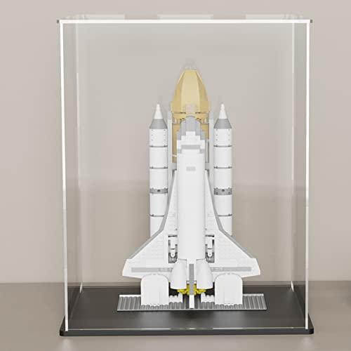 SVENJBB Acrylic Display Case, 9x9x13 Inch Cube Acrylic Boxes for Display, Clear Display Cases with Matte Black Base and Lid for Collectibles and Figures