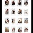 Americanflat 15x20 Picture Frame with 16 Openings for 2x3 Instant-Print Photos - Black Mini Picture Frames for Wall Display with Polished Plexiglass