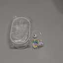 Vaguelly Clear PVC Mini Doll Carrying Case with Keychain Portable Transparent Storage Bag for Doll Display Lightweight and High Transparency Design for Easy Viewing and