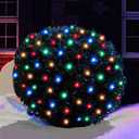 Christmas Net Lights Outdoor,100LED 5ftx5ft Christmas Net Lights With Connectable, Waterproof ,UL Certified and Durable Green Wire For Bushes,Shrubs,Holiday Outdoor Christmas Decorations (Multicolor)