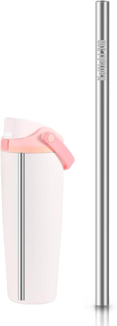 Replacement 316 Metal Stainless Steel Straws Compatible for Owala FreeSip Sway 30oz 40oz & FreeSip Tumbler 40oz Water Bottles,Eco-Friendly Alternative to Plastic Straws (30oz 8.19Inch)