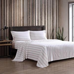 Eddie Bauer - Queen Bed Sheets, Cotton Flannel Bedding Set with Matching Pillowcases, Brushed for Extra Softness, Deep Pocket, Oeko-Tex Certified (Cooper Falls Red)
