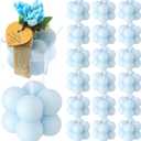 MTLEE Mini Bubble Candles Wedding Favors Gifts for Guests 1.57" x 1.38" Bubble Candles with Cards Dried Flowers DIY Gift Set for Baptism Party Bridal Shower Thank You Gifts(Blue,30 Sets)